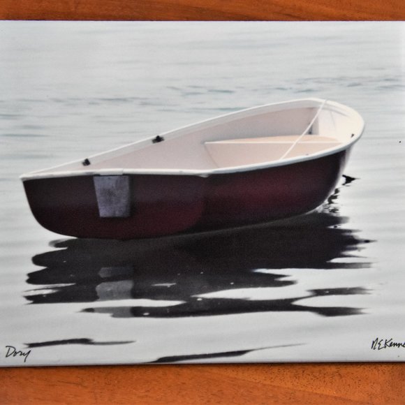 Red Dory on tile, photograpic art from Robert Kennedy Studios, Hyannis - Picture 3 of 3